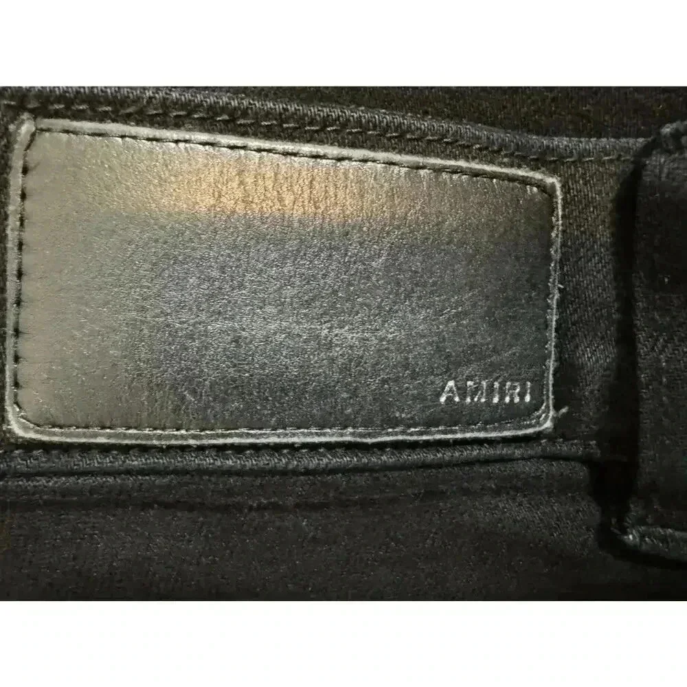 Amiri Leather Patch MX1 Distressed Jeans
